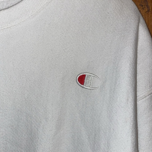 •CHAMPION•NWOT WHITE REVERSE WEAVE CREW NECK SWEATESHIRT SIZE SMALL - Picture 4 of 8